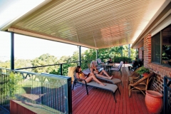 Verandah with timber decking two story home adelaide